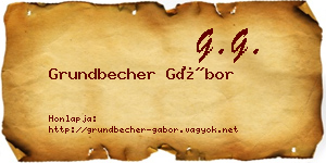 Grundbecher Gábor névjegykártya